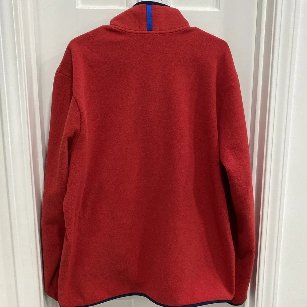 Ralph Lauren Fleece Mockneck Red Pullover Sweatshirt Mens Large‎